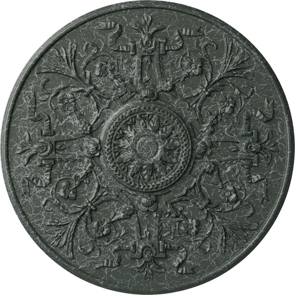 Ekena Millwork Versailles Ceiling Medallion (Fits Canopies up to 3 1/4"), 33"OD x 1 3/4"P, Athenian Green Crackle CM33VEAGC - main